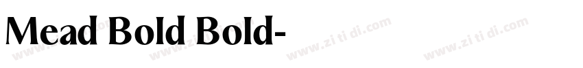 Mead Bold Bold字体转换